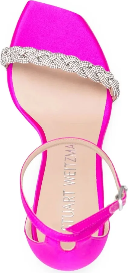107mm Crystal-Embellished Strap Sandals - Image 4
