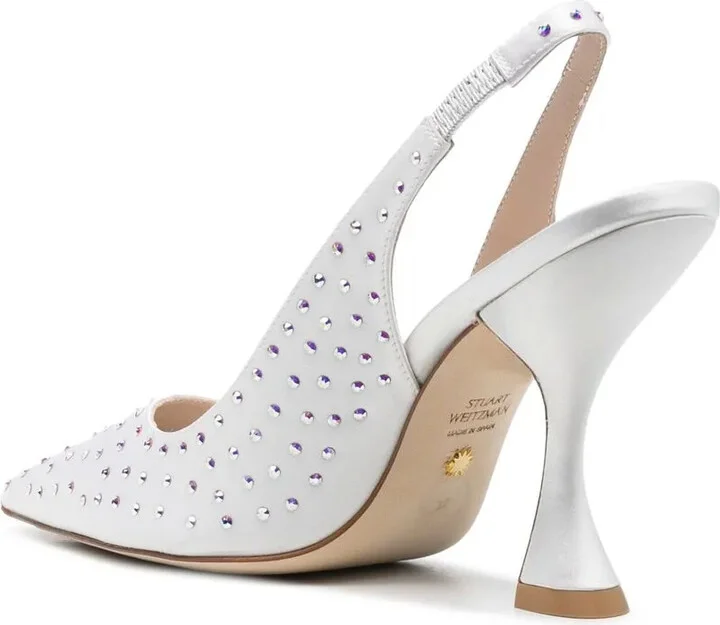 107mm Stud-Detail Leather Pumps - Image 3