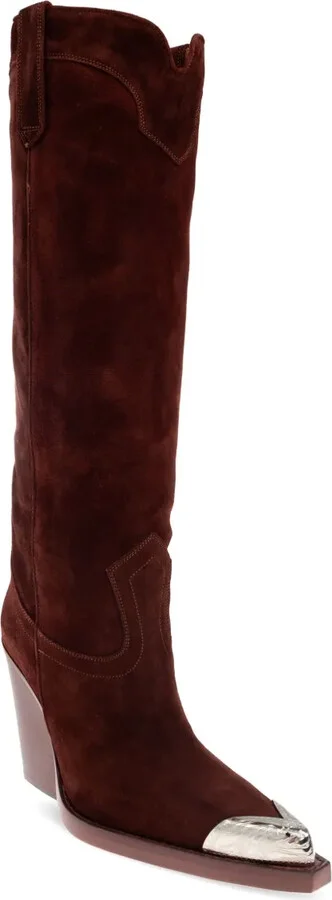 10mm El Dorado metallic-toe suede boots - Image 2