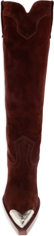 10mm El Dorado metallic-toe suede boots - Image 3