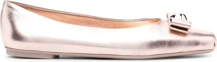 10mm Pina bow-detail ballerinas