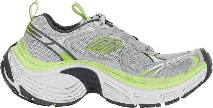 '10xl' Grey Sneakers With Embossed Logo On The Tongue In Tech Fabric Man