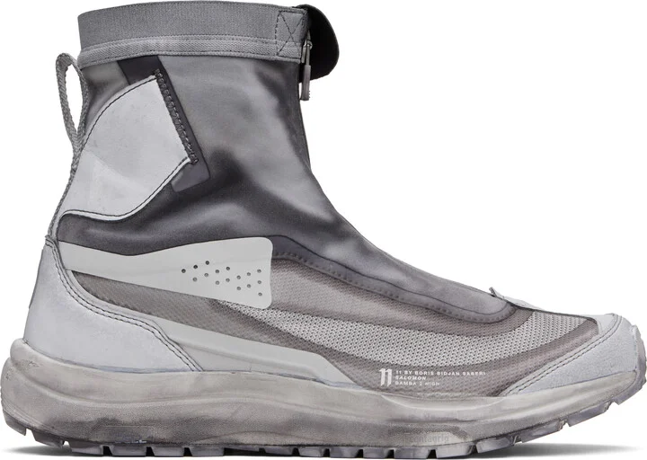 11 by Boris Bidjan Saberi Gray Salomon Edition Bamba 2 High V2 Sneakers