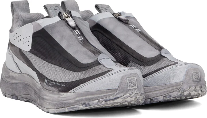 11 by Boris Bidjan Saberi Gray Salomon Edition Bamba 2 Low V2 Sneakers - Image 4