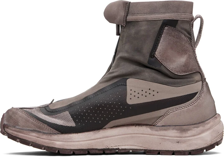 11 by Boris Bidjan Saberi Taupe Salomon Edition Bamba 2 High V2 Sneakers - Image 3