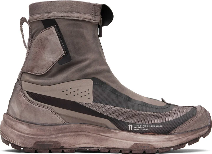 11 by Boris Bidjan Saberi Taupe Salomon Edition Bamba 2 High V2 Sneakers