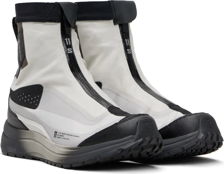 11 by Boris Bidjan Saberi White Salomon Edition Bamba 2 High GTX V2 Sneakers - Image 4