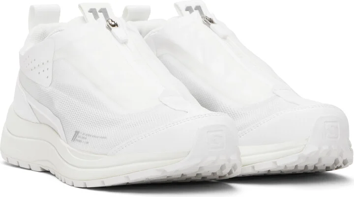 11 by Boris Bidjan Saberi White Salomon Edition Bamba 2 Low V2 Sneakers - Image 4
