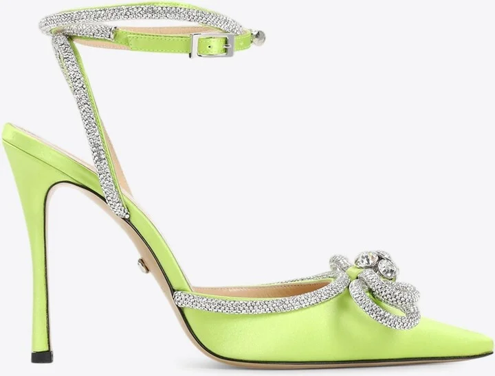 110 Crystal-Embellished Double Bow Pumps