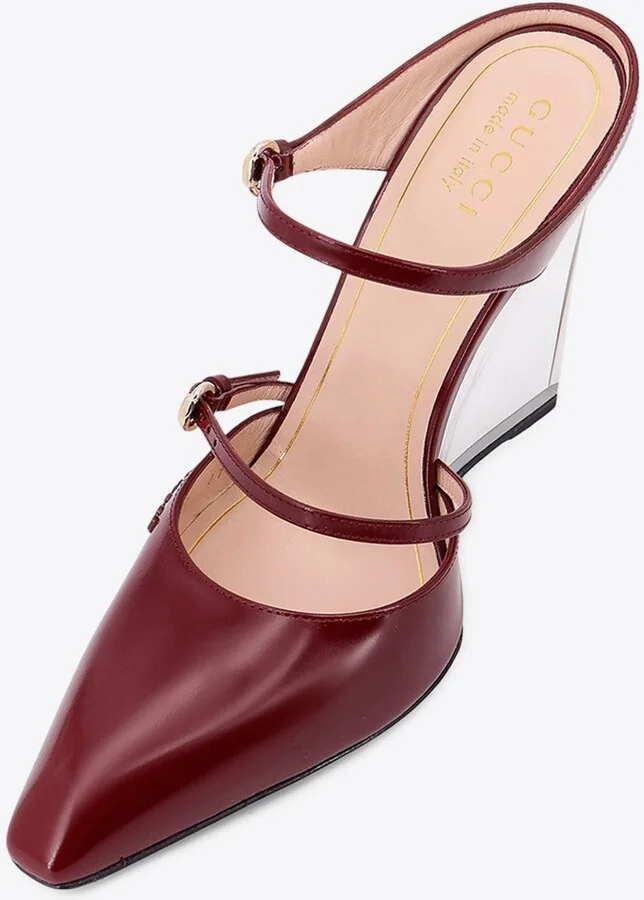 110 Leather Wedge Mules - Image 3