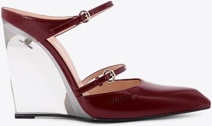 110 Leather Wedge Mules