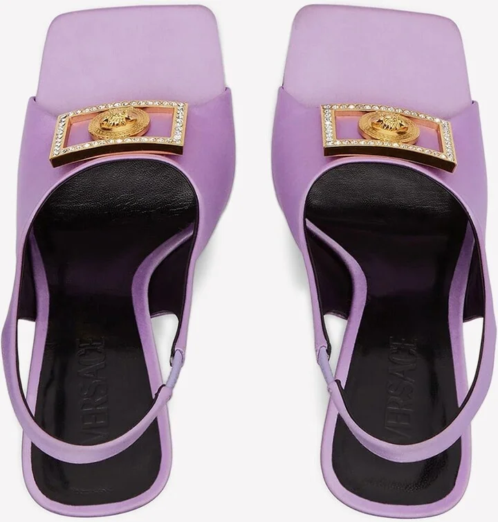 110 Medusa Crystal-Embellished Sandals - Image 2