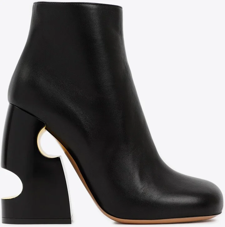 110 Meteor Block Ankle Boots in Nappa Leather