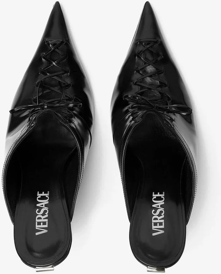 110 Pin-Point Leather Mules - Image 2
