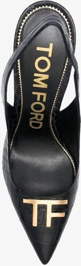 110 TF Slingback Pumps in Croc-Embossed Leather - Image 2