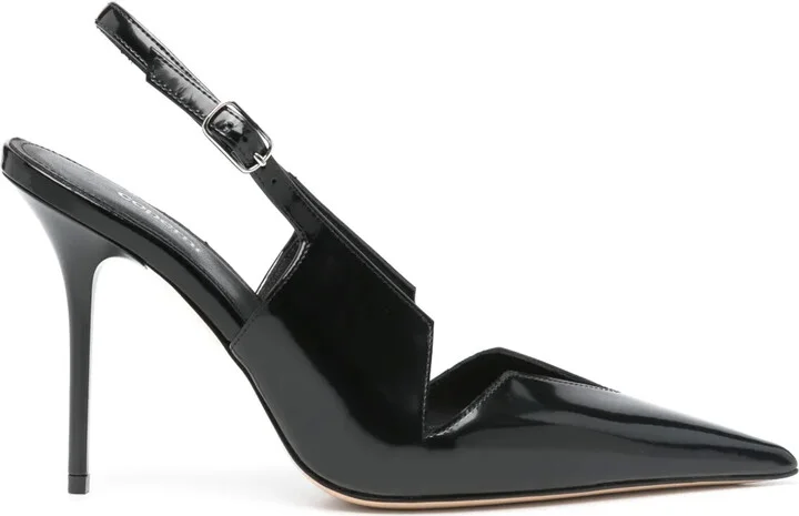 1100 Gloss slingback pumps