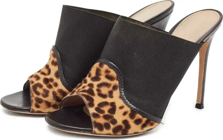 110mm Alise leopard-print open-toe sandals - Image 2