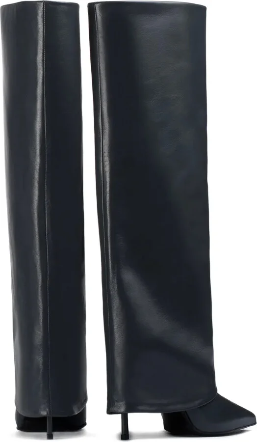 110mm Andy leather cuffed boots - Image 3