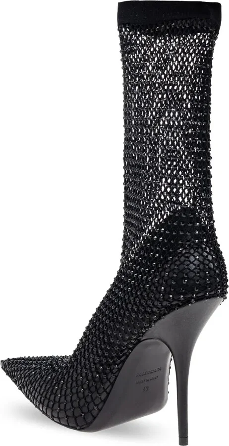 110mm Avenue fishnet booties - Image 3