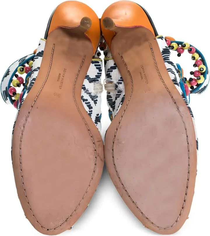110mm Beaded Caged Sandals - Image 3