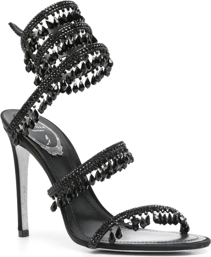 110mm Beaded-Embellished Stiletto Sandals - Image 2