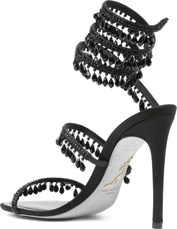 110mm Beaded-Embellished Stiletto Sandals - Image 3