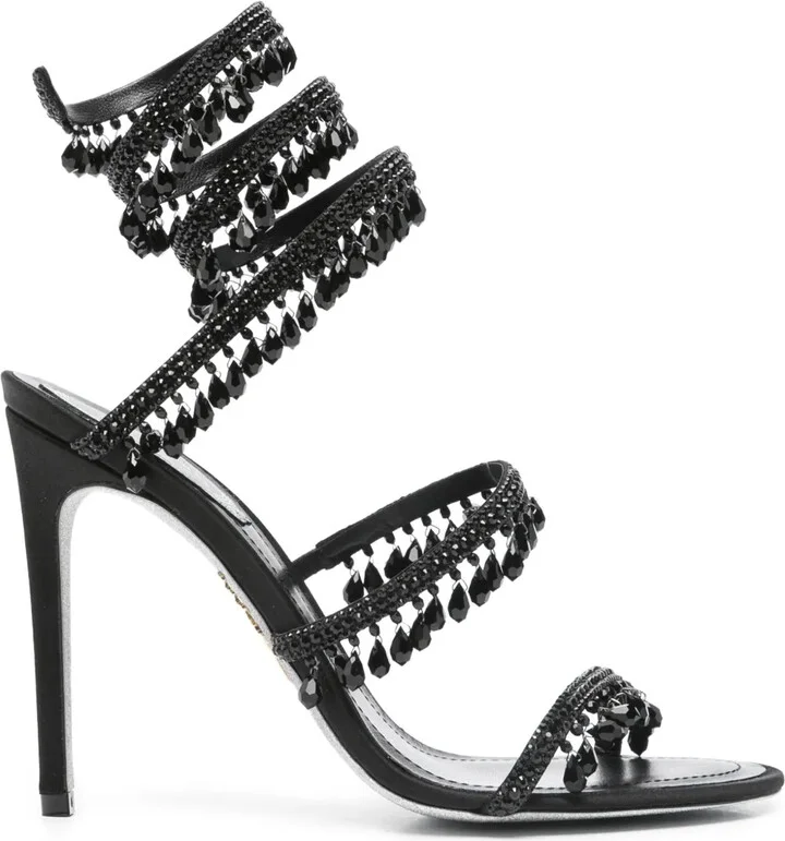 110mm Beaded-Embellished Stiletto Sandals
