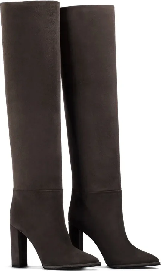 110mm Block-Heel Suede Boots - Image 2