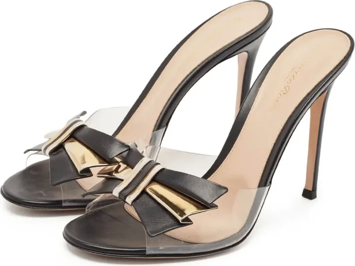 110mm Bow-Detail Clear Sandals - Image 3