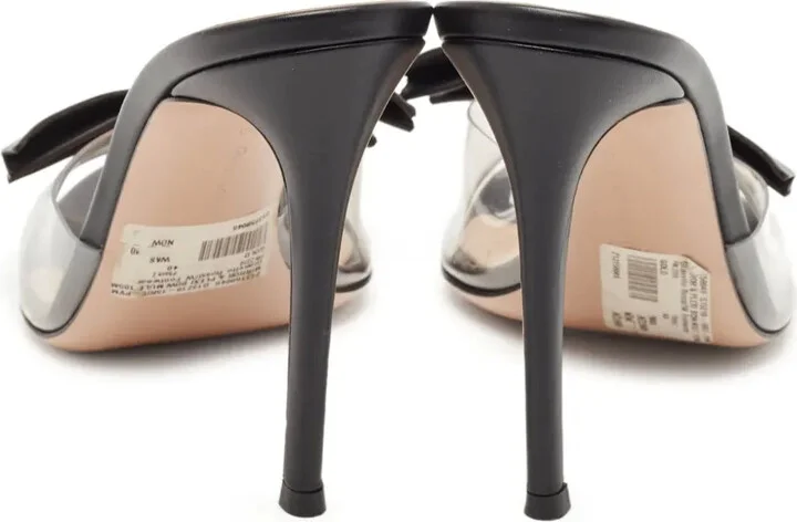 110mm Bow-Detail Clear Sandals - Image 4
