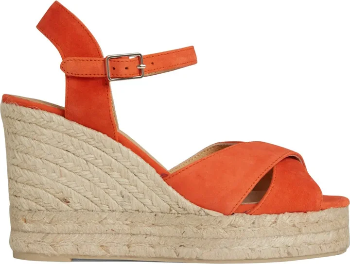 110mm Bromelia suede wedge espadrilles
