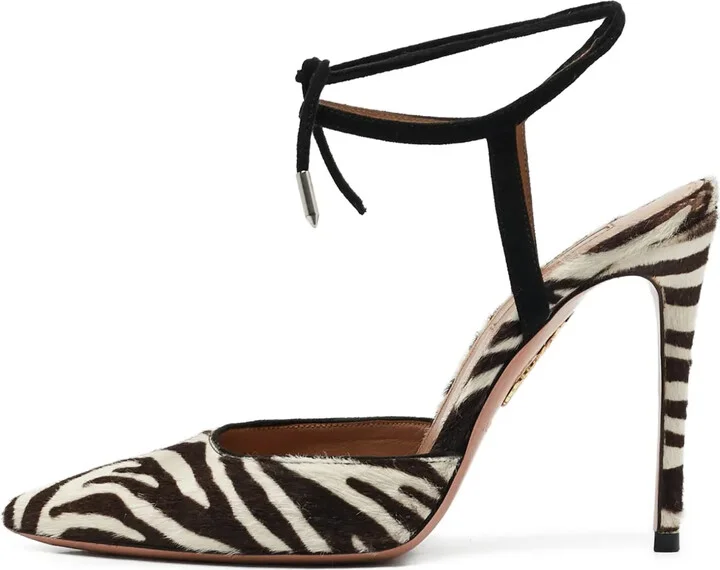 110mm Candance zebra-print pumps