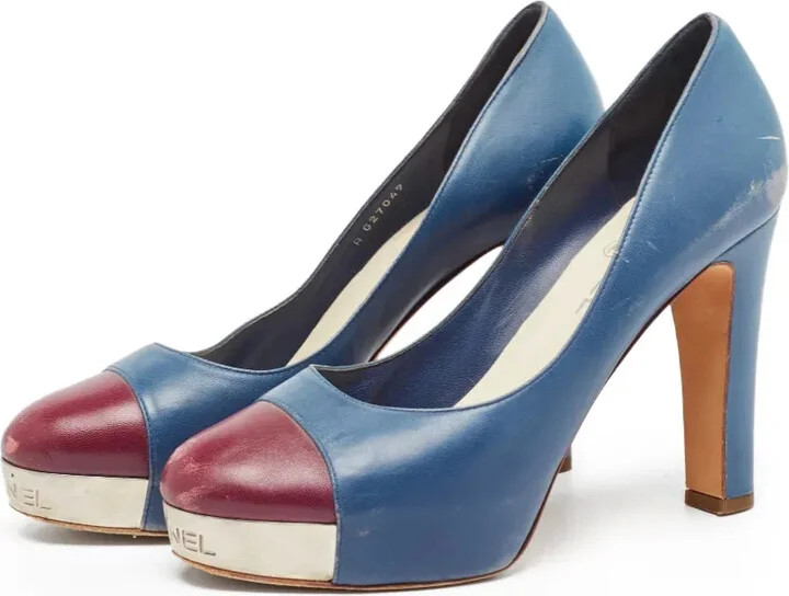 110mm Cap-Toe Platform Pumps - Image 2