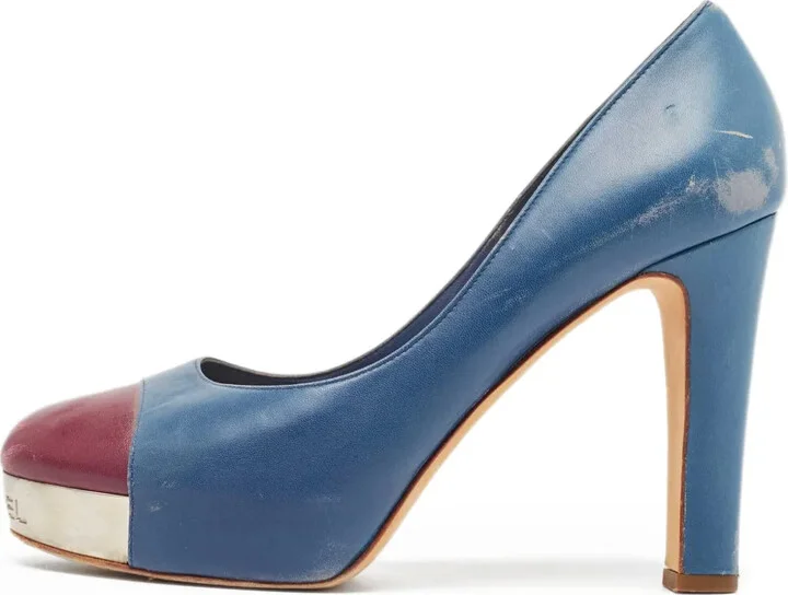 110mm Cap-Toe Platform Pumps