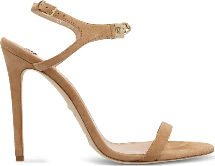 110mm Chain-Embellished Suede Sandals
