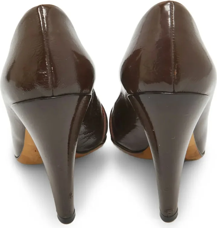 110mm Crest-Button Leather Pumps - Image 4