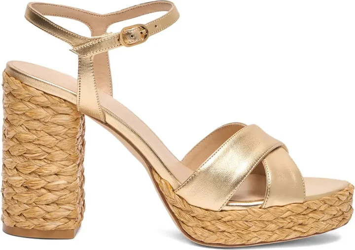 110mm Crossover Platform Espadrilles