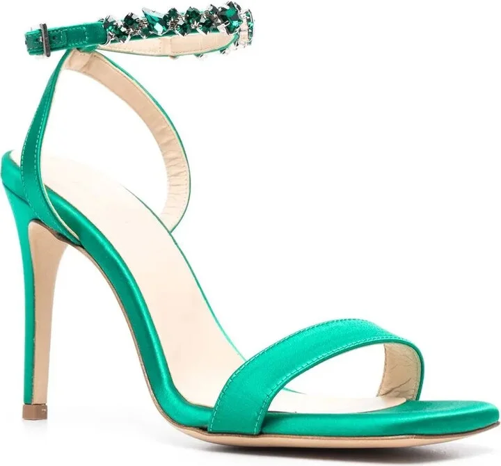 110mm Crystal Ankle-Strap Sandals - Image 2