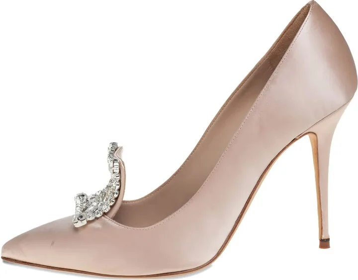 110mm Crystal-Embellished Heeled Pumps
