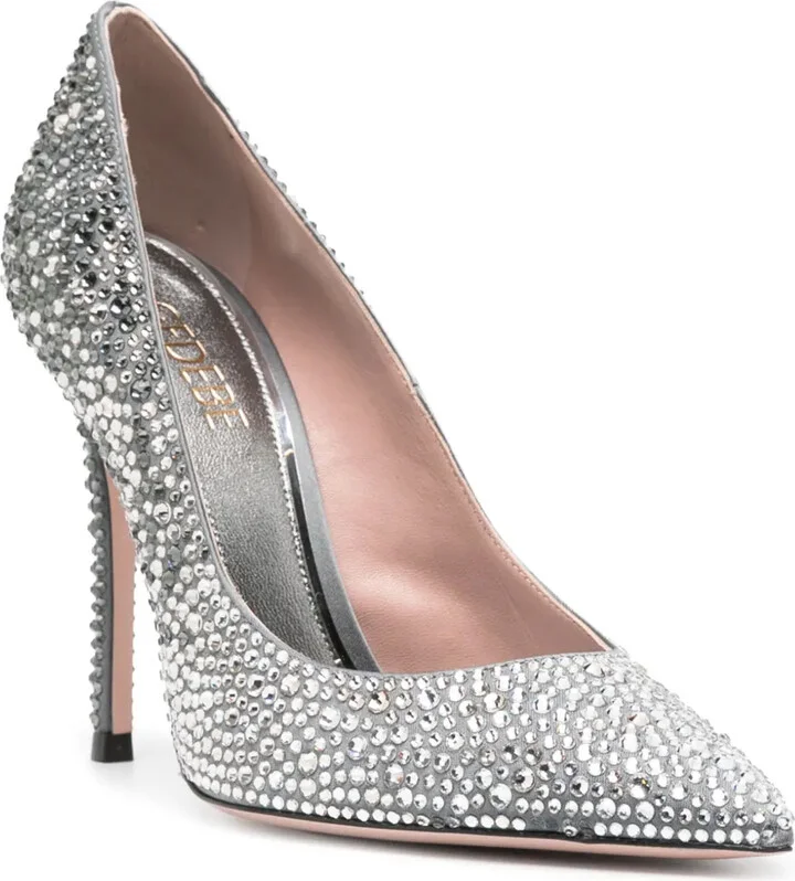 110mm Crystal-Embellished Leather Pumps - Image 2