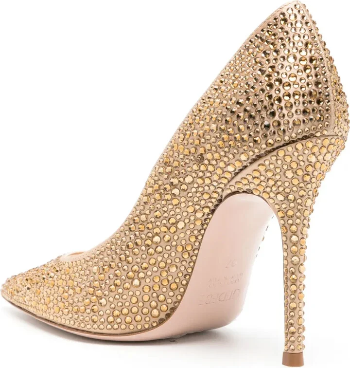 110mm Crystal-Embellished Leather Pumps - Image 3