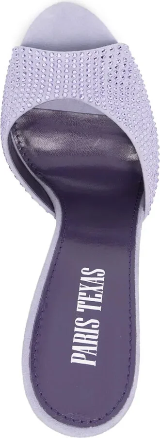 110mm Crystal Embellished Leather Sandals - Image 4