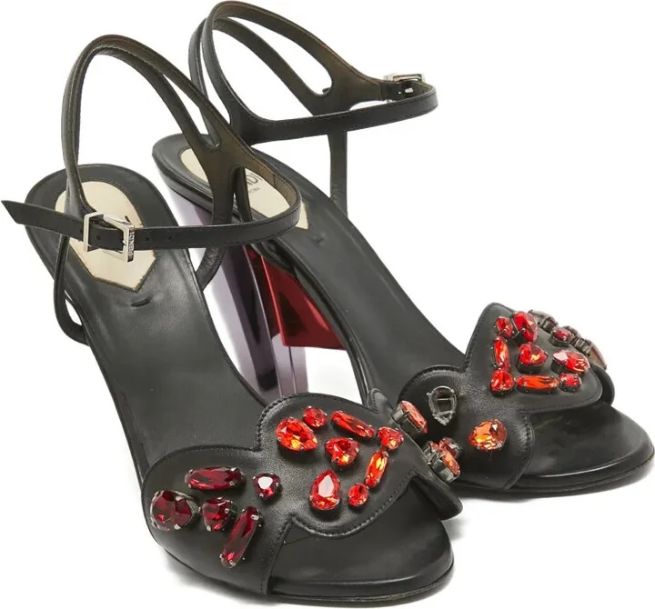 110mm Crystal-Embellished Sandals - Image 2