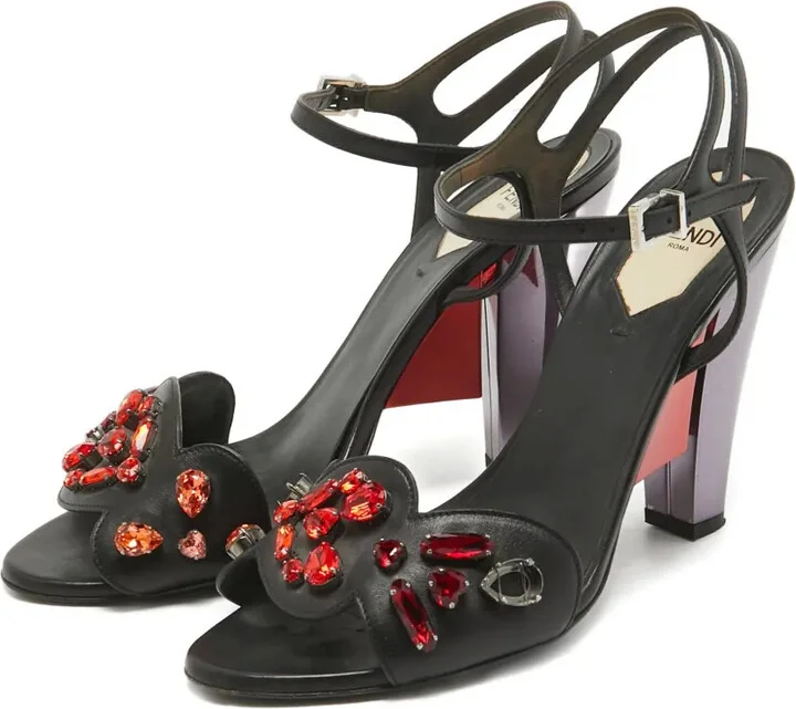 110mm Crystal-Embellished Sandals - Image 3