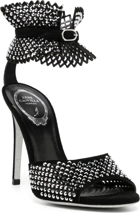 110mm Crystal-Embellished Sandals - Image 2