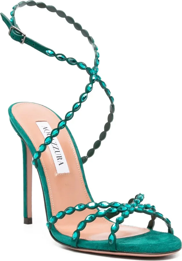 110mm Crystal-Embellished Slingback Sandals - Image 2