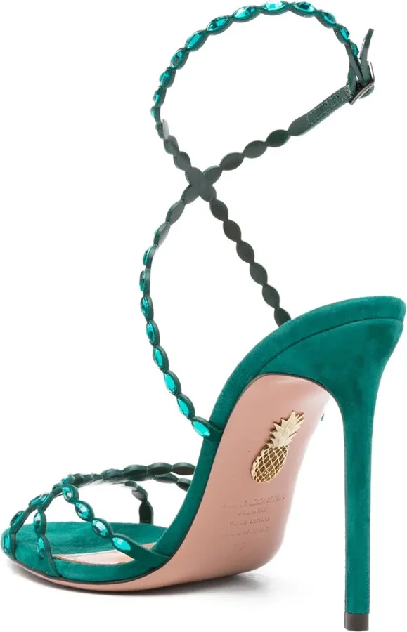 110mm Crystal-Embellished Slingback Sandals - Image 3