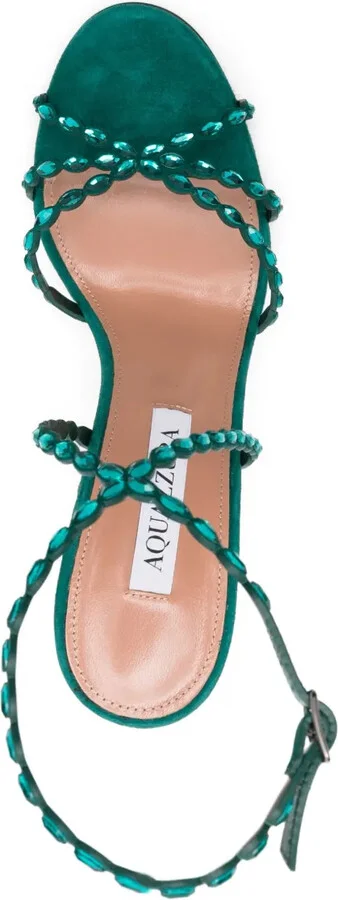 110mm Crystal-Embellished Slingback Sandals - Image 4