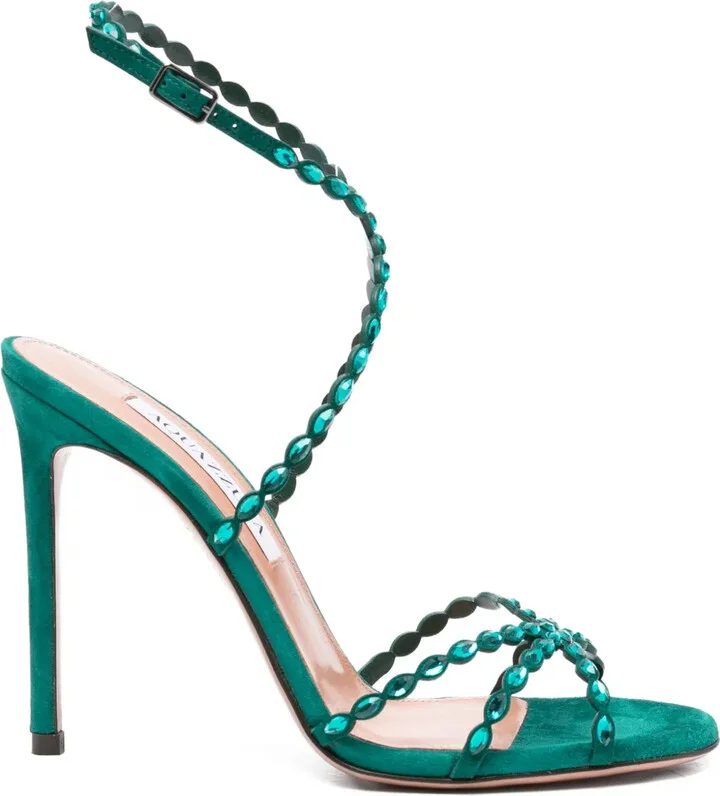 110mm Crystal-Embellished Slingback Sandals