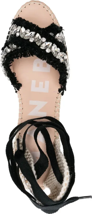 110mm Crystal-Embellished Wedge Espadrilles - Image 4